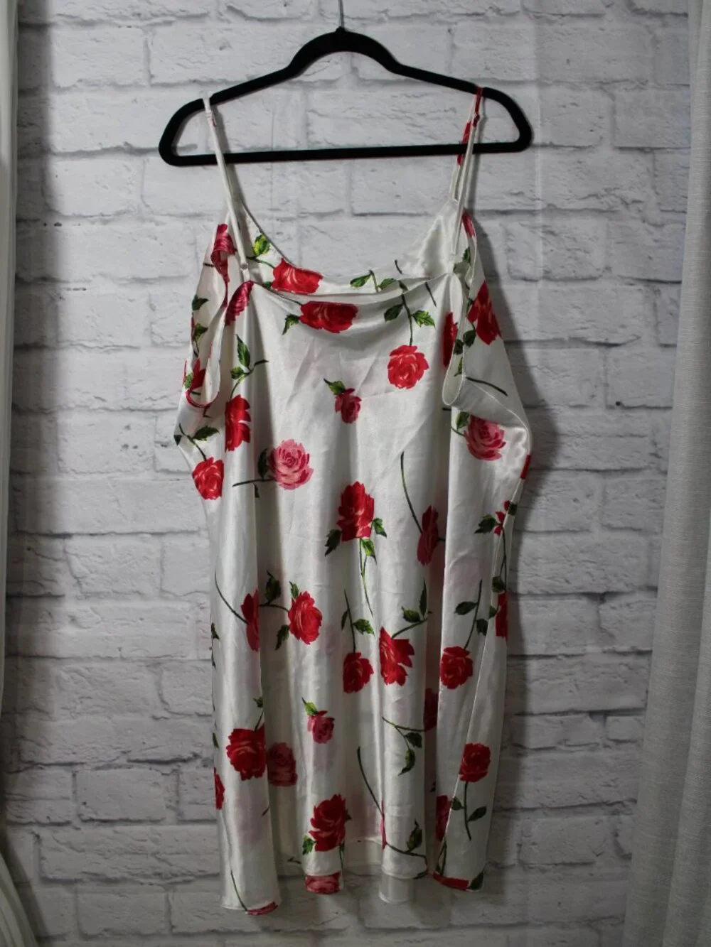 Go Softly Satin Nightgown Plus 3X Strappy Scoop Neck Spring Summer